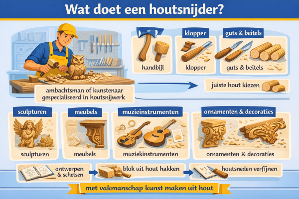 Alles over het beroep houtsnijder Wat doet een houtsnijder